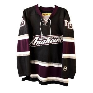 VTG  Koho Authentic Anaheim Mighty Ducks Size XL Black Maska Made Canada